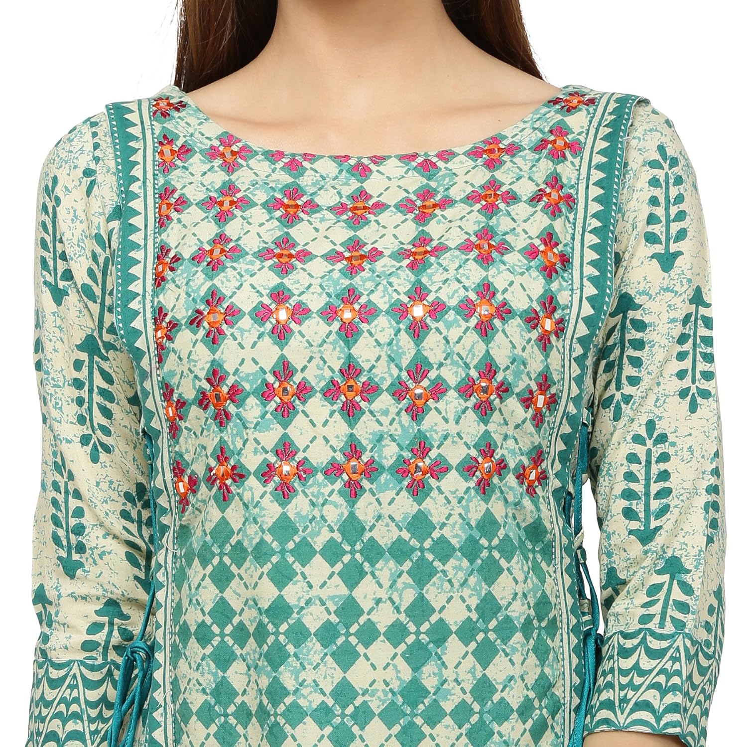 gulmohar jaipur women's rayon straight kurta