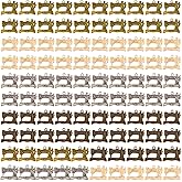 Framendino, 100 Pack Sewing Machine Charms Antique Metal Pendants for DIY Jewelry Making keychain 4 Colour