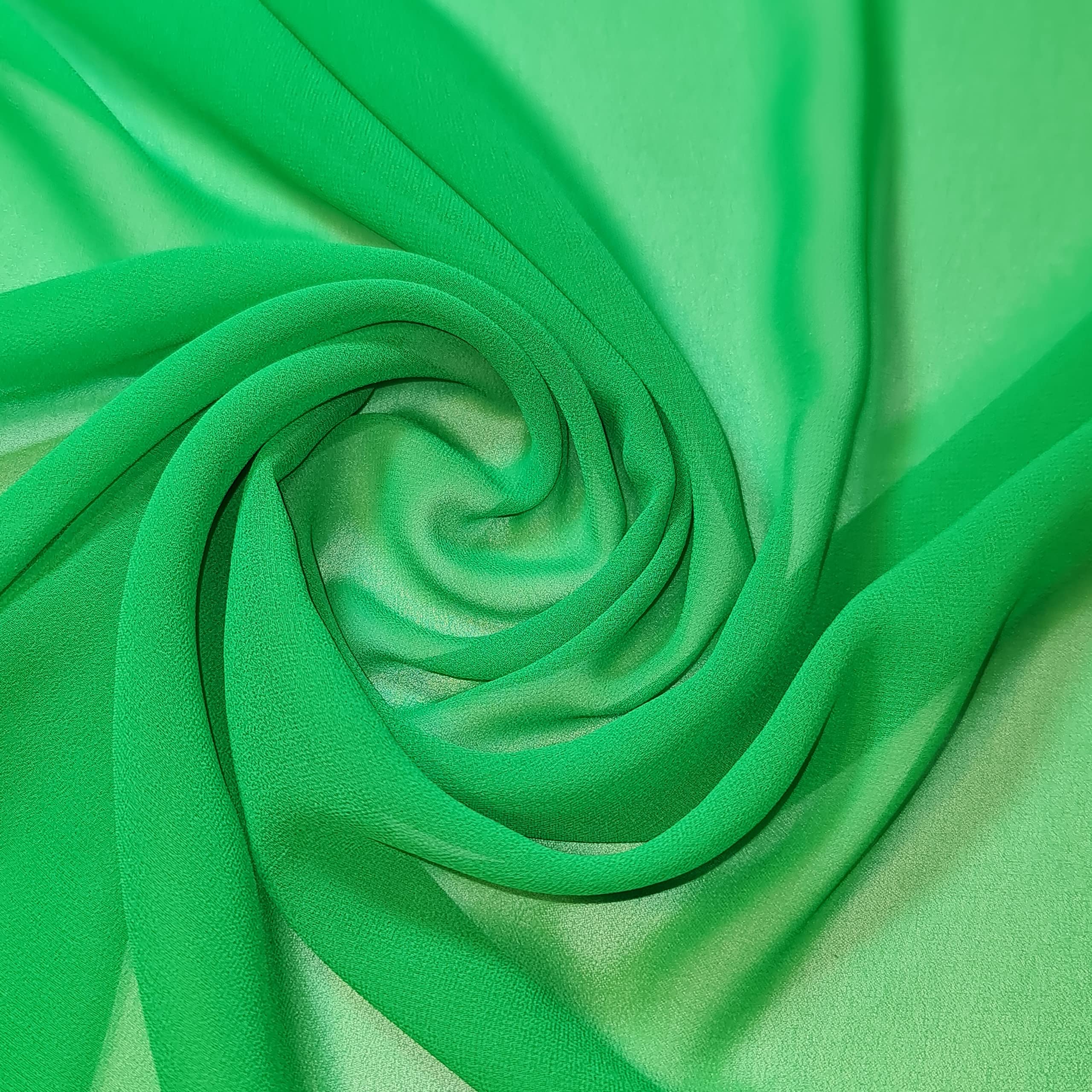 Chiffon Sheer Fabric Plain Soft Polyester Wedding Arch Dress Craft Material 44" (2 Meter, Peppermint (51))