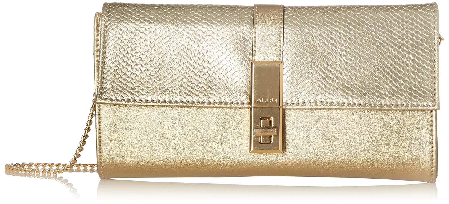 aldo gold clutch