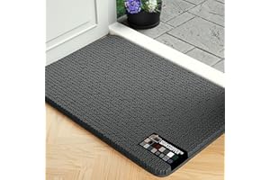 Gorilla Grip Ultra Absorbent Grippy Doormat for Muddy Dog Paws, 30x20 Machine Washable Soakstopper Rugs Cleaner Floors, Bed Mat for Dirty Dogs, Indoor Entrance Door Rug Pet Bed Mats Gray