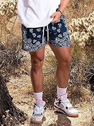 DIOTSR Mens Paisley Graphic Shorts Athletic
