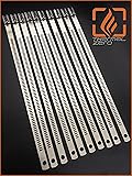 Snap Strip Stainless Steel Zip Tie 10 Pack 14" Long Locking Cable Tie