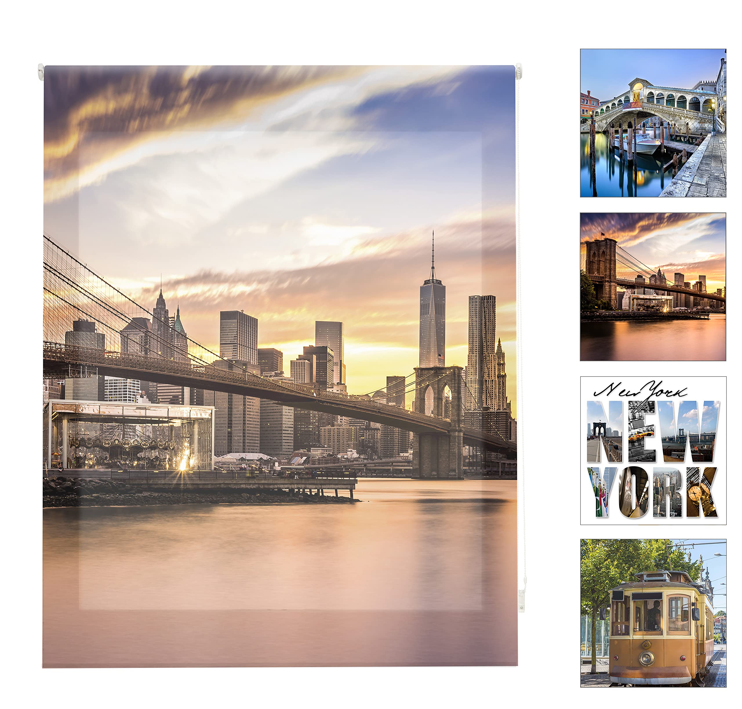 Blindecor Digital Roller – Translucent Roller Blind, Digital Print 130 x 180 cm