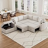 84.7" Symmetrical Convertible Sleeper Sectional