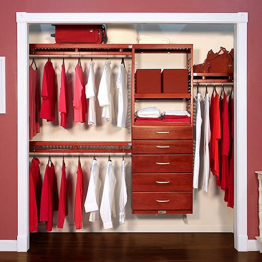 12in. Deep Solid Wood 5Drawer Simplicity Closet Organizer
