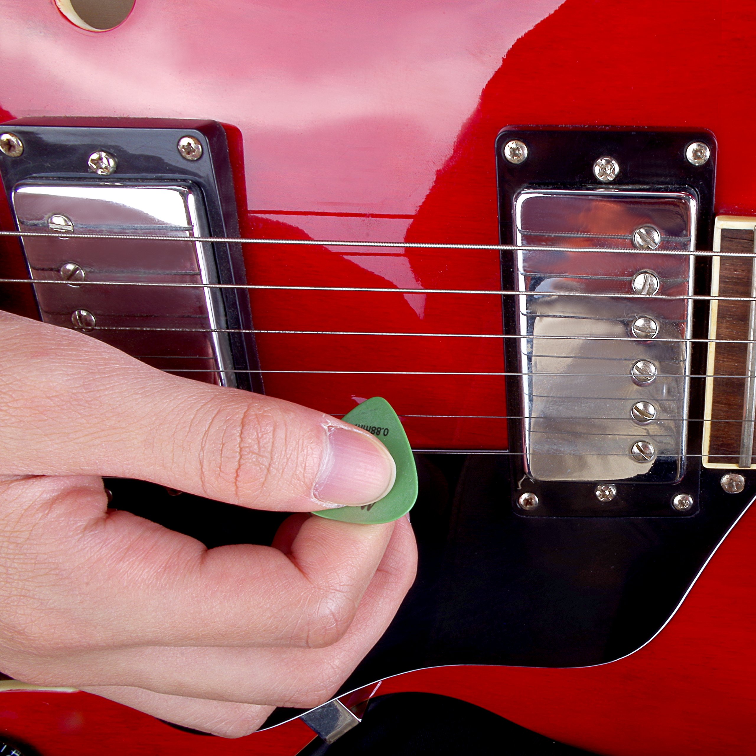 Mugig Gitarre Plektren Plektron bunte Picks 50 Stück 0.88mm für E-, Akustik- und Bass-Gitarre (0.88mm)