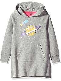 Spotted Zebra Girls' Fleece Long-Sleeve Hooded Dress