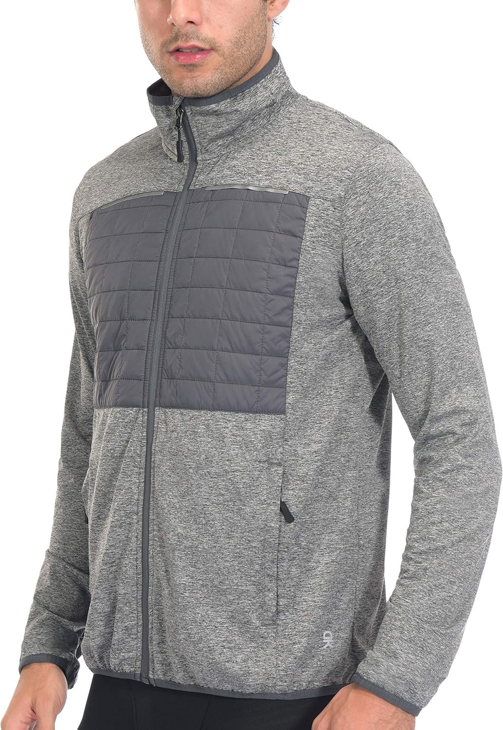 Little Donkey Andy Men's Insulated Full-Zip Running Shirts Thermal Hybrid Jacket Long Sleeve Quick Dry Sportswear : Sports & Outdoors