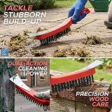 TDBS Wire Brush Set 29cm with Metal Scraper Pack of 3 view 3