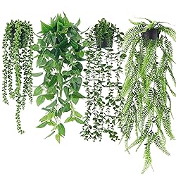 Der Rose 4Pcs Fake Plants Hanging Artificial Ivy