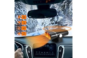 XXK Car Heater, 2 in 1 Portable Car Heaters, R3 12V 150W High Power Car Windshield Defogger Defroster Fast Heating Cooling Fan with Air Purification Plug into Cigarette Lighter Fit for Car Vehicle SUV RV