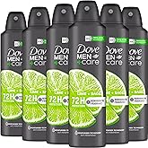 Dove Men + Care Antiperspirant Deodorant Spray, 6 Pack, Lime + Sage Scent, Long Lasting 72 Hour Odor Protection, Soothes & Moisturises Skin, 5 oz. Each