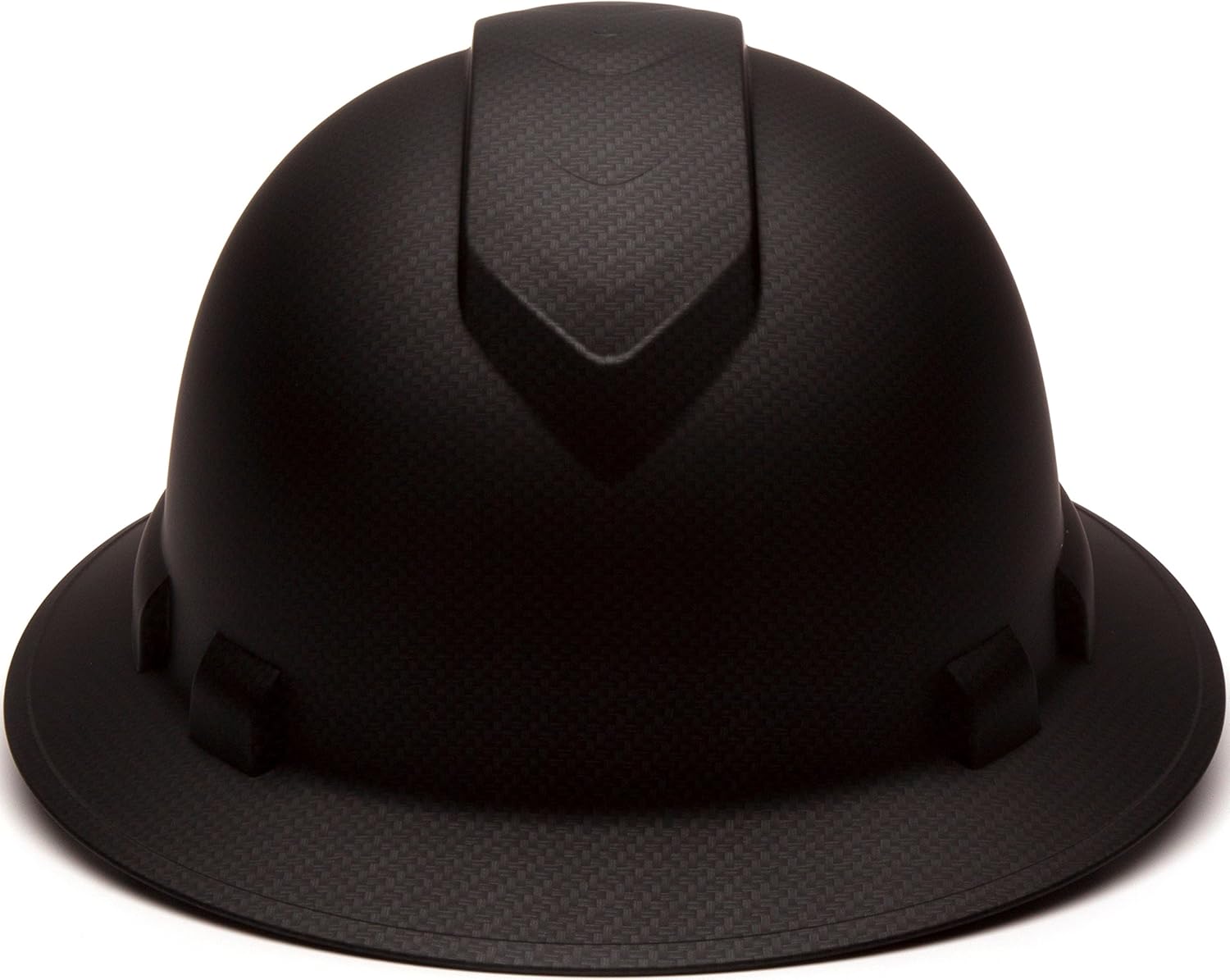 PYRAMEX Ridgeline Full Brim Hard Hat, 4-Point Ratchet Suspension, Matte Black Graphite Pattern - - 