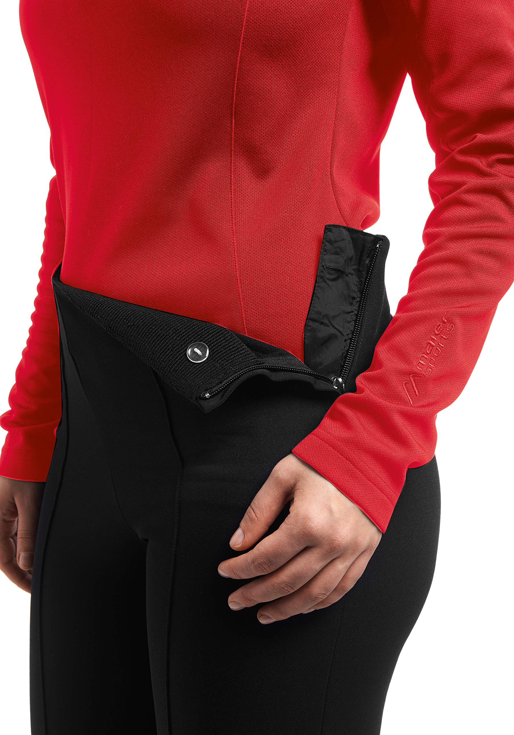 Maier Sports Sonja, Enganliegende Damen Skihose, Wasserabweisende Softshell Schneehose, Stretchmaterial mit klassischem Steg, PFC-frei, Schwarz, 24 3