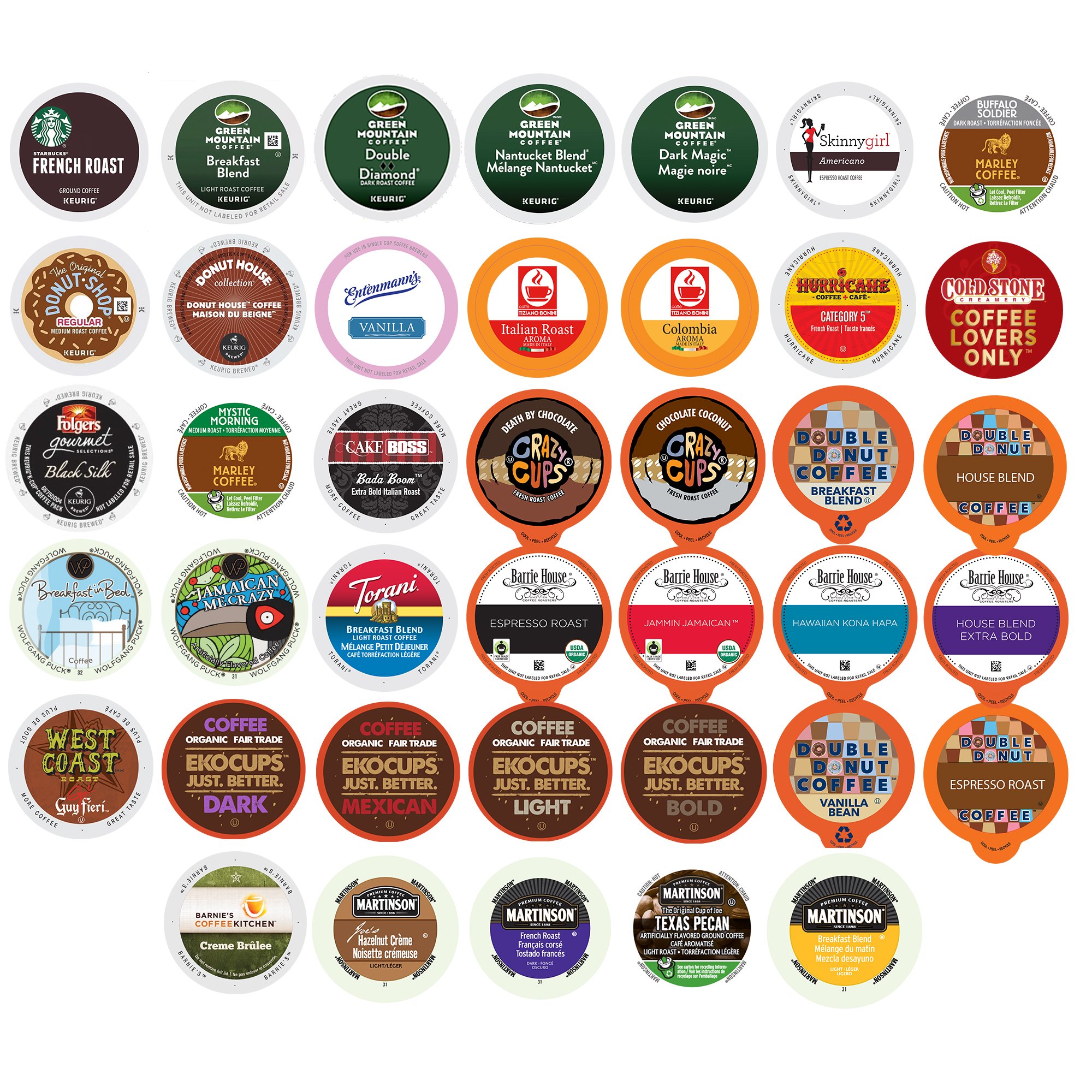 Two Rivers Assorted Tea Sampler Pack for Keurig KCup Brewers, 40 Count