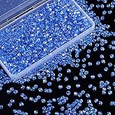 Laopottbeads 1100PCS 4mm Bicone Crystal Glass Beads for Jewelry Making, Sparkling Mini Beads for Suncatchers, DIY Bracelets & Craft Projects(Light Blue)
