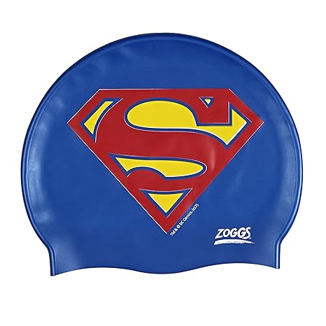 Zoggs Kinder Superman-Silicone Cap Badekappe
