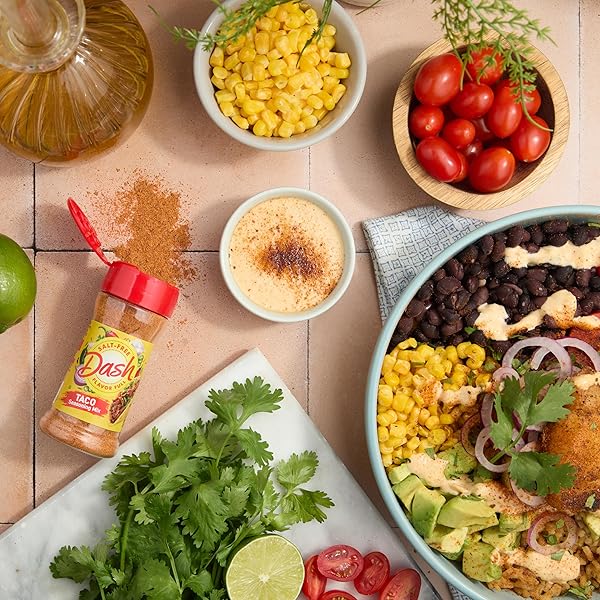 DASH SALT-FREE TACO SEASONING BLEND, 2.5 OUNCE