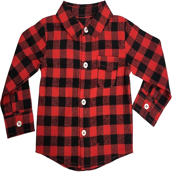 buffalo plaid baby boy clothes