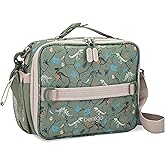Bentgo Kids Lunch Bag - Durable, Double-Insulated Lunch Bag for Kids 3+; Holds Lunch Box, Water Bottle, & Snacks; Easy-Clean Water-Resistant Fabric & Multiple Zippered Pockets (Dino Fossils)