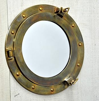 381 Cm Dia Bullauge Spiegel Messing Antik Finish Schiff