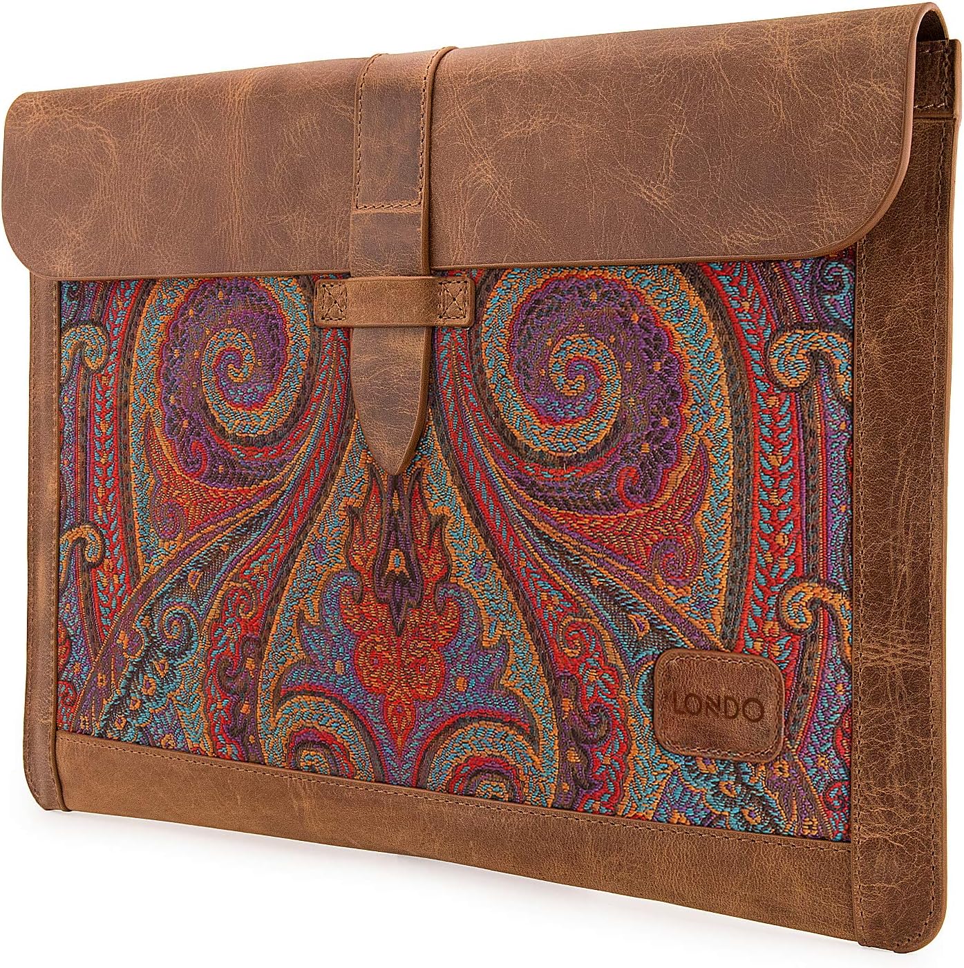 LONDO Top Grain Leather MacBook Bag Laptop Sleeve for MacBook Pro and MacBook Air Case Compatible with 14 Inch - Image 3