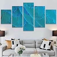 SIGNWIN 5 Panel Canvas Wall Art Repeated Linear for Home Decorations Ready to Hang - 60