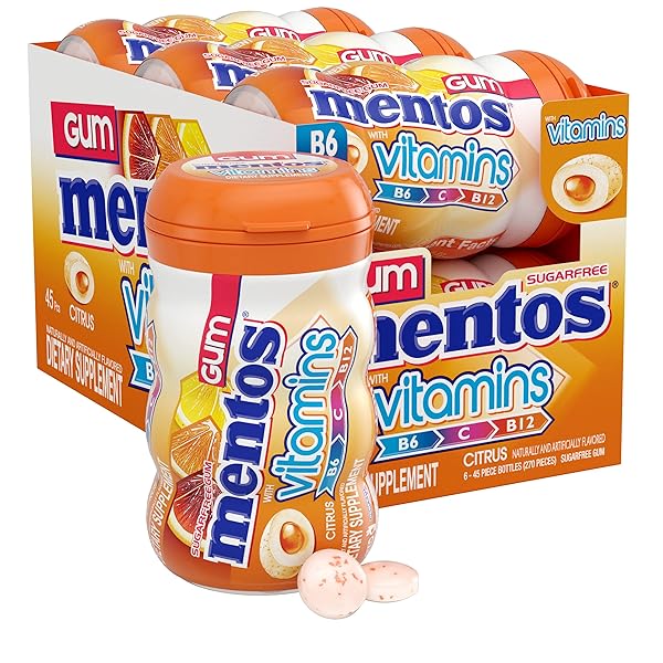 MENTOS VITAMINS GUM, SUGAR FREE GUM WITH VITAMINS...