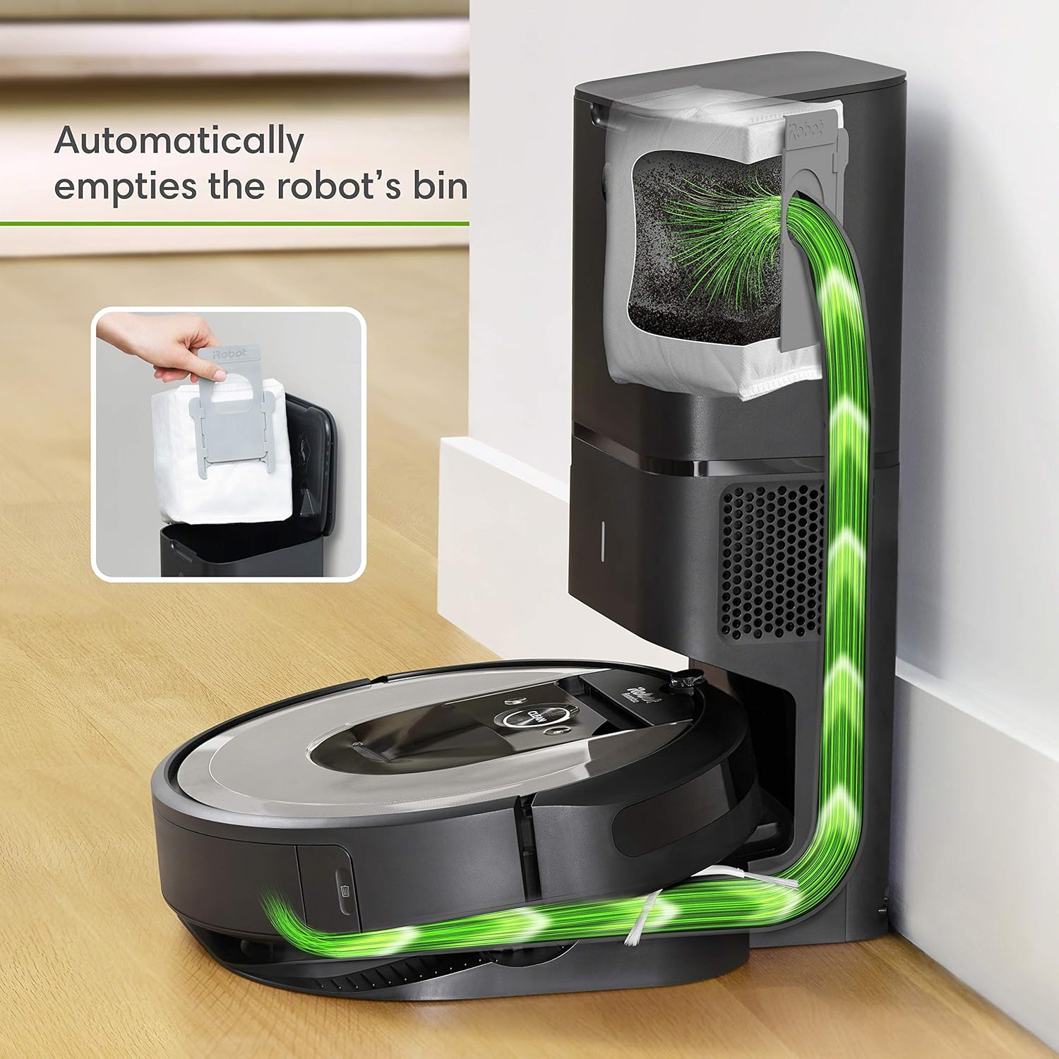 iRobot Roomba i6+ (6550) Robot Vacuum with Automatic Dirt Disposal-Empties Itself, Traps Allergens, Wi-Fi Connected, Works with Alexa, Ideal for Pet Hair, Carpets, + Digital Smart Mapping Upgrade: Home & Kitchen
