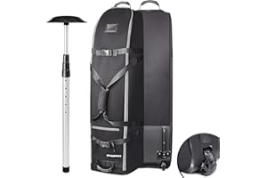 CHAMPKEY Soft Padded Golf Travel Bag with Oversize Wheels| Premium 1200D Polyester Oxford Golf Travel Cover｜Excellent Balance