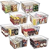 CLEARSPACE Plastic Storage Bins with Lids XL โ Perfect Kitchen Organization or Pantry Storage โ Fridge Organizer, Pantry Organization and Storage Bins, Cabinet Organizers