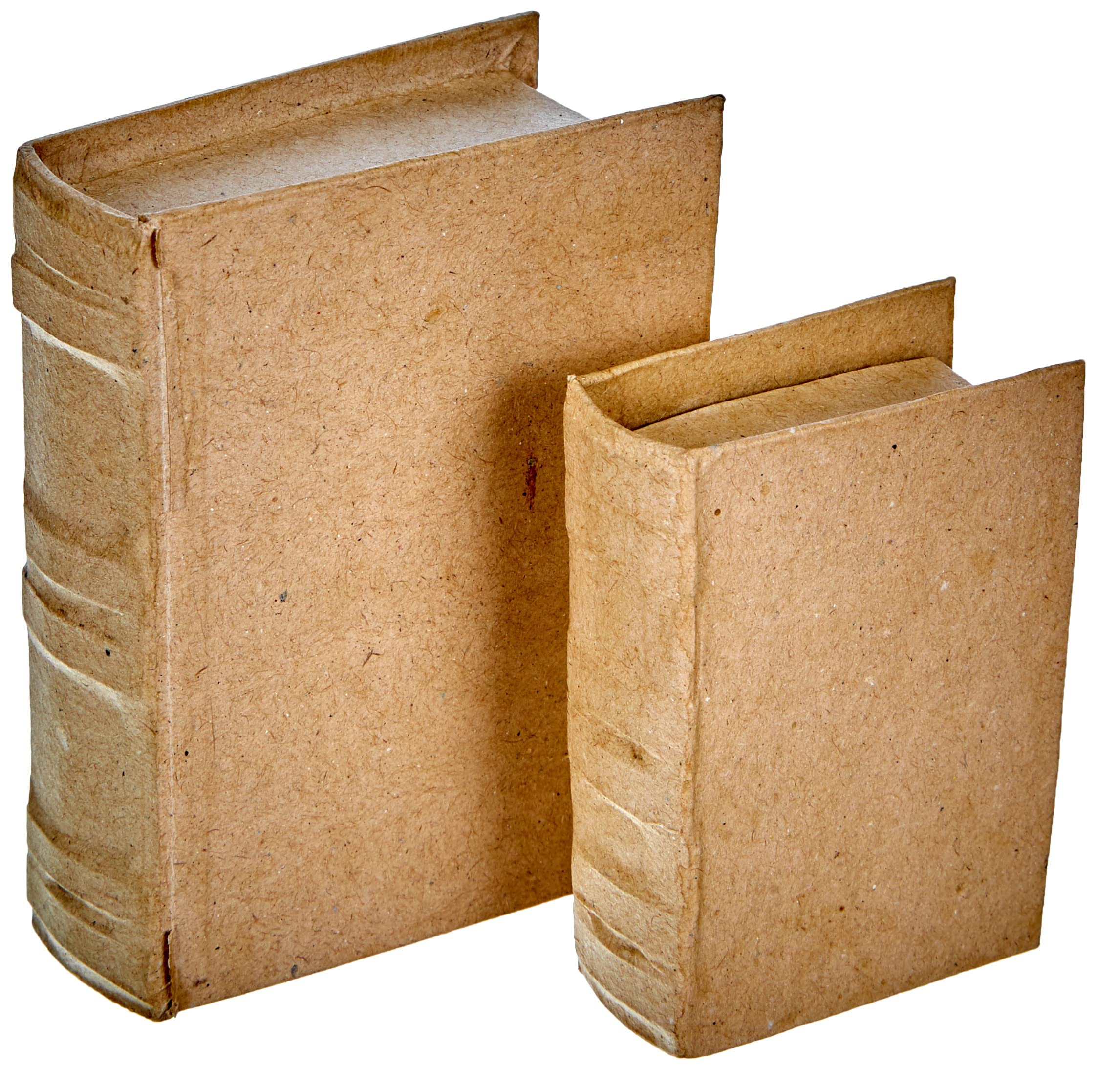 Create Crafts 265661 Creativ 6 x 9 x 2 cm Papier Mache Books 2 Assorted, Brown