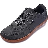 WHITIN Men's Wide Toe Box Barefoot Sneakers + Breathable Knit Walking Shoes