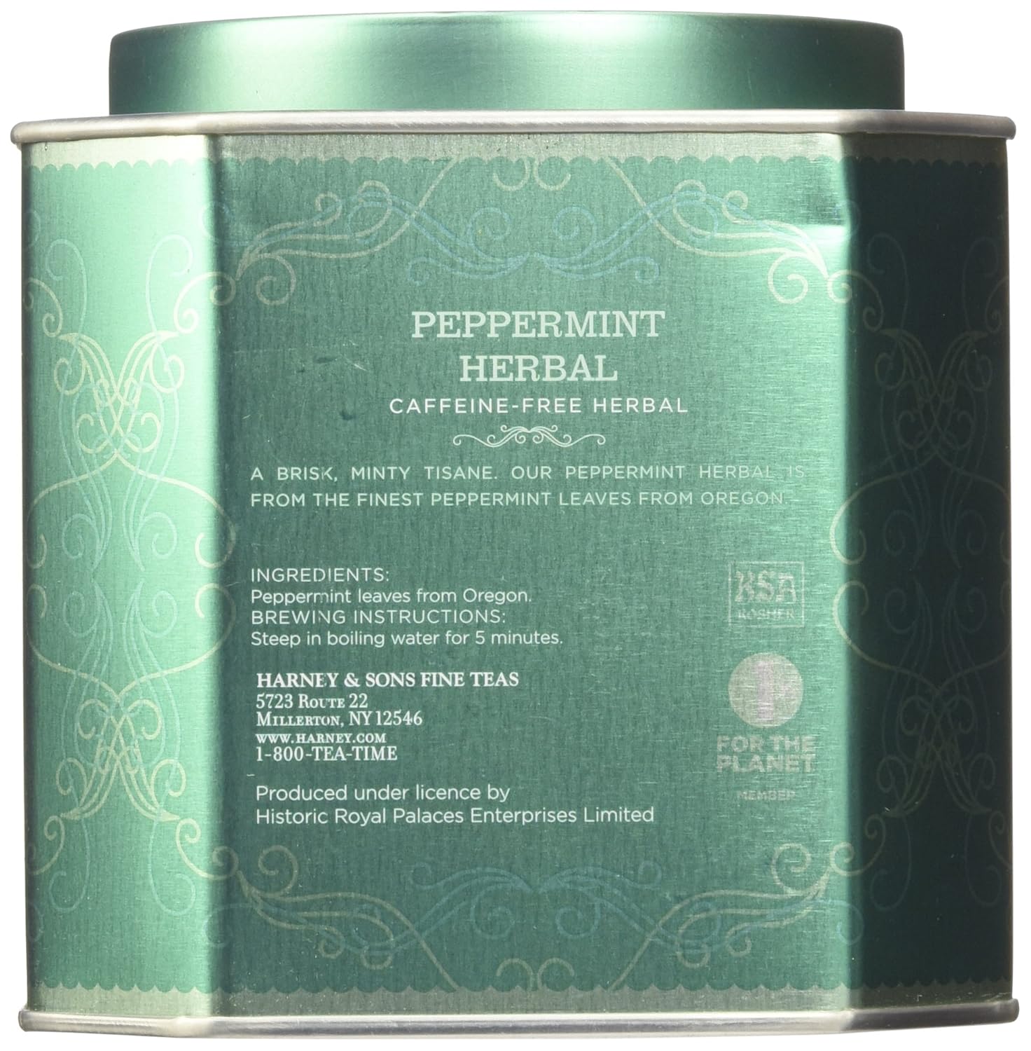 Harney & Sons Peppermint Herbal Tea in Sachets, Caffeine-Free Herbal, 30 Sachets : Herbal Teas : Grocery & Gourmet Food