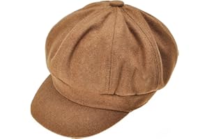 ZLYC Womens Classic Newsboy Caps Visor 8 Panel Gatsby Cabbie Hat