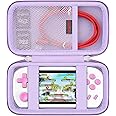 Elonbo Carrying Case for TEBIYOU/ Great Boy/ Beico Handheld Game Console Retro Video Games, Portable Gaming Player Travel Storage Cover, Mini Arcade Electronic Toy Holder Bag, Purple