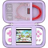 Elonbo Carrying Case for TEBIYOU/ WELLST·G/ TaddToy/ Beijue/ FAMILY POCKET/ CCTU/ X-JOYKIDS/ GREENCREEK/ Beico/ KAVOYI/ GuaiyeyeAP Handheld Game Console, Portable Electronic Gaming Player Bag, Purple