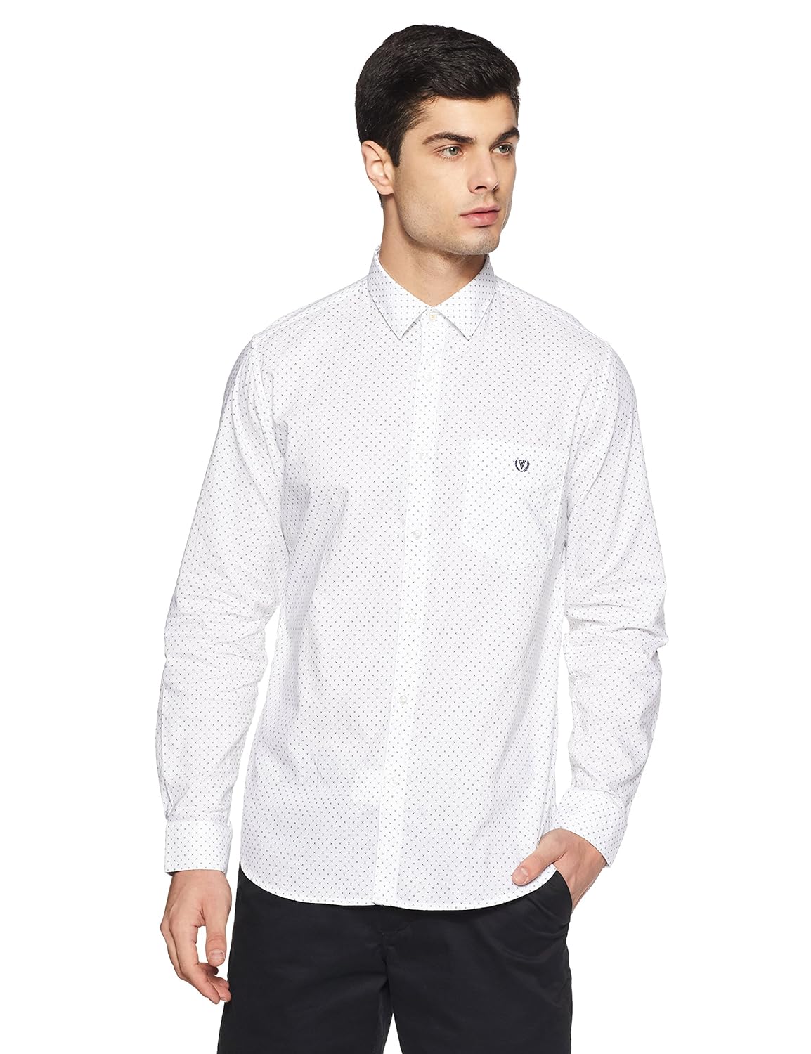 van heusen sport men's printed slim fit casual shirt