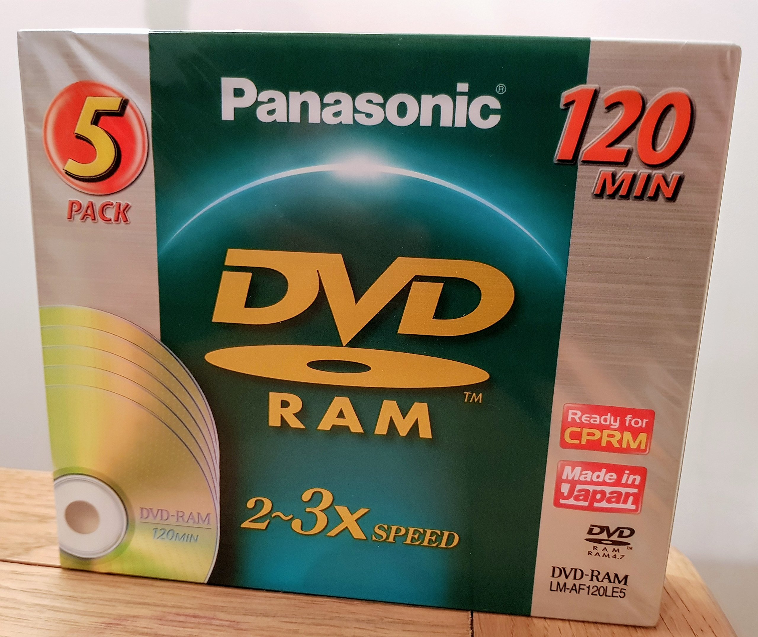 Panasonic 5 x 4.7 GB DVD-RAM 4.7 GB DVD-RAM 5pc(s) - blank DVD+RW (4.7 GB, DVD-RAM, 5 pc(s), 120 min)