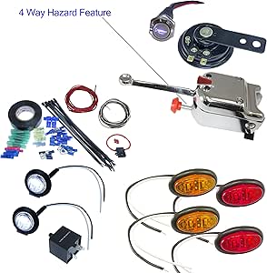 Amazon.com: UTV ATV Turn Signal Kit with Horn (Oval LED, Lever Switch