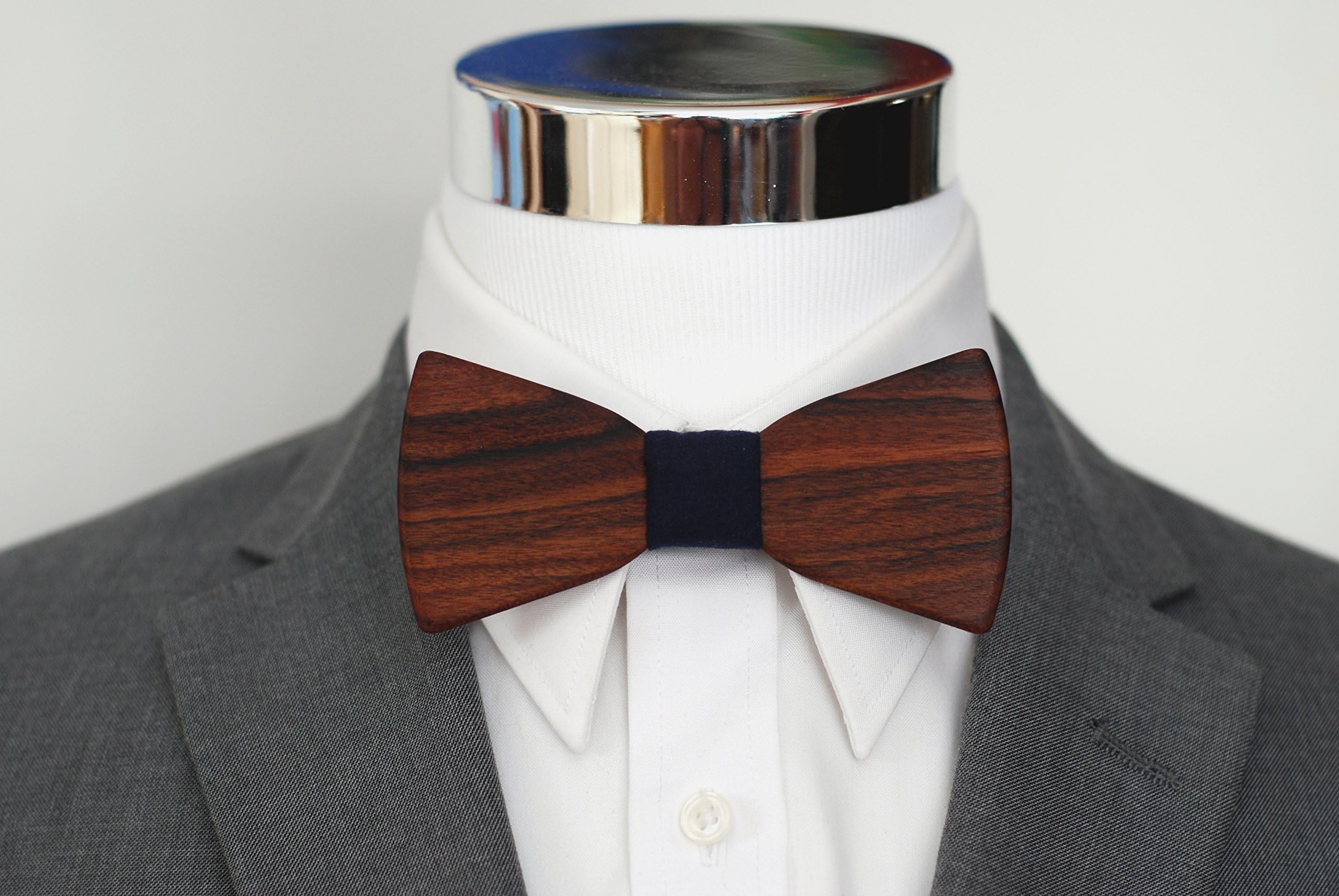 Bolivian Rosewood - Suit up - Wooden Bow Tie - Suits - Wood Bowtie - Men's Ties - Interchangeable Neck Strap
