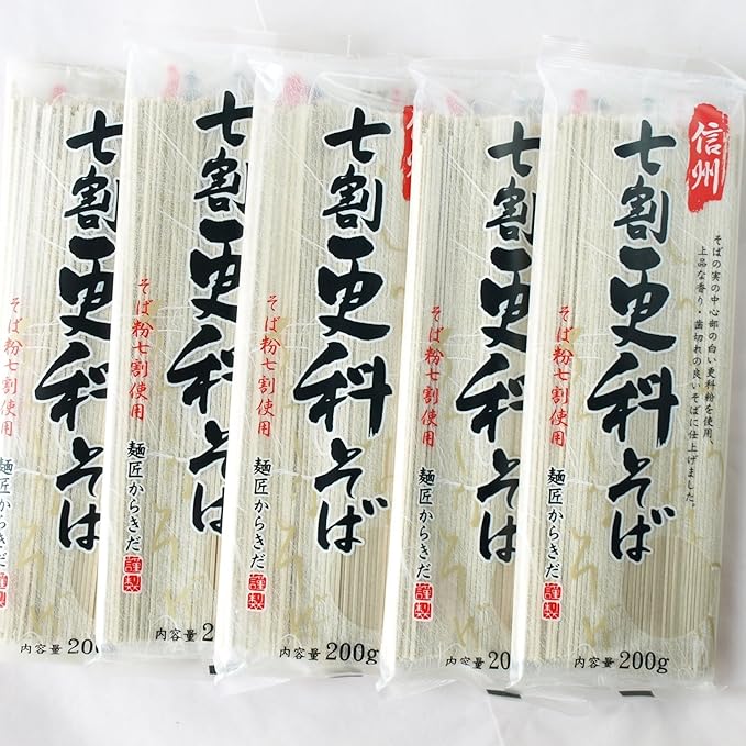 Amazon Co Jp 柄木田製粉 信州七割更科そば 0g 5袋 Food Beverage Alcohol