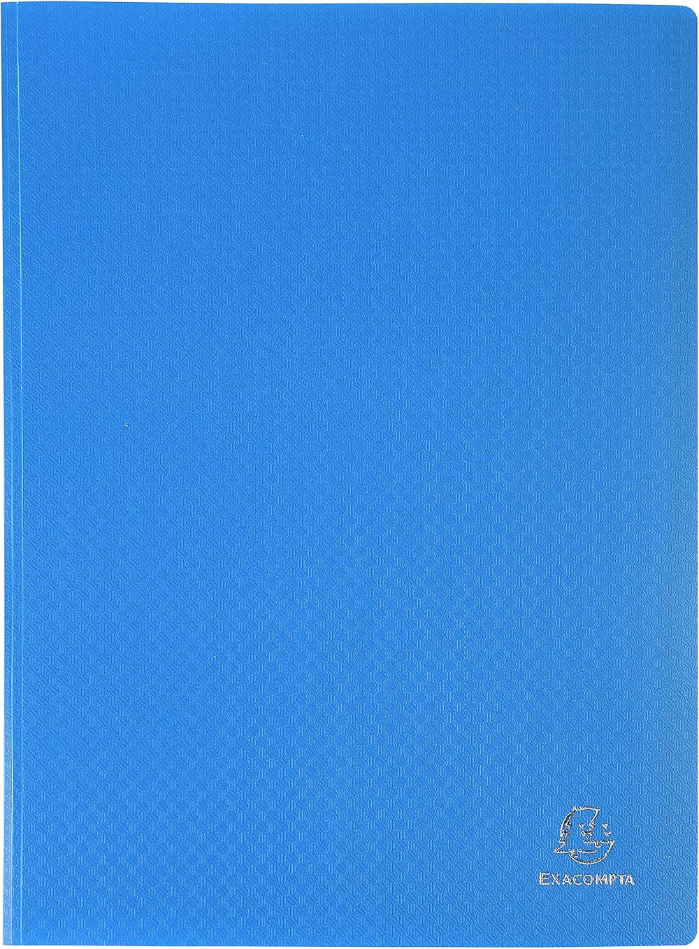 Exacompta Semi-Rigid PP Display Book A4 100 Pockets 200 Views Blue 88112E