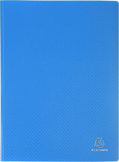 Exacompta 8822E A4 Semi-Rigid Display Book Blue 20 Pockets 40 Views 500µm PP