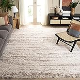SAFAVIEH Area Rug 8x10 - Hudson Shag Collection - Large - Ivory & Beige, Non-Shedding & Easy Cleaning, Ultra Plush Thick Pile