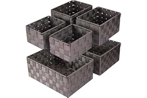 Uvellgift Woven Storage Baskets, Storage Bins, Cube Basket Container Baskets Storage Boxes Organizers for Clothes /Shelves/ C