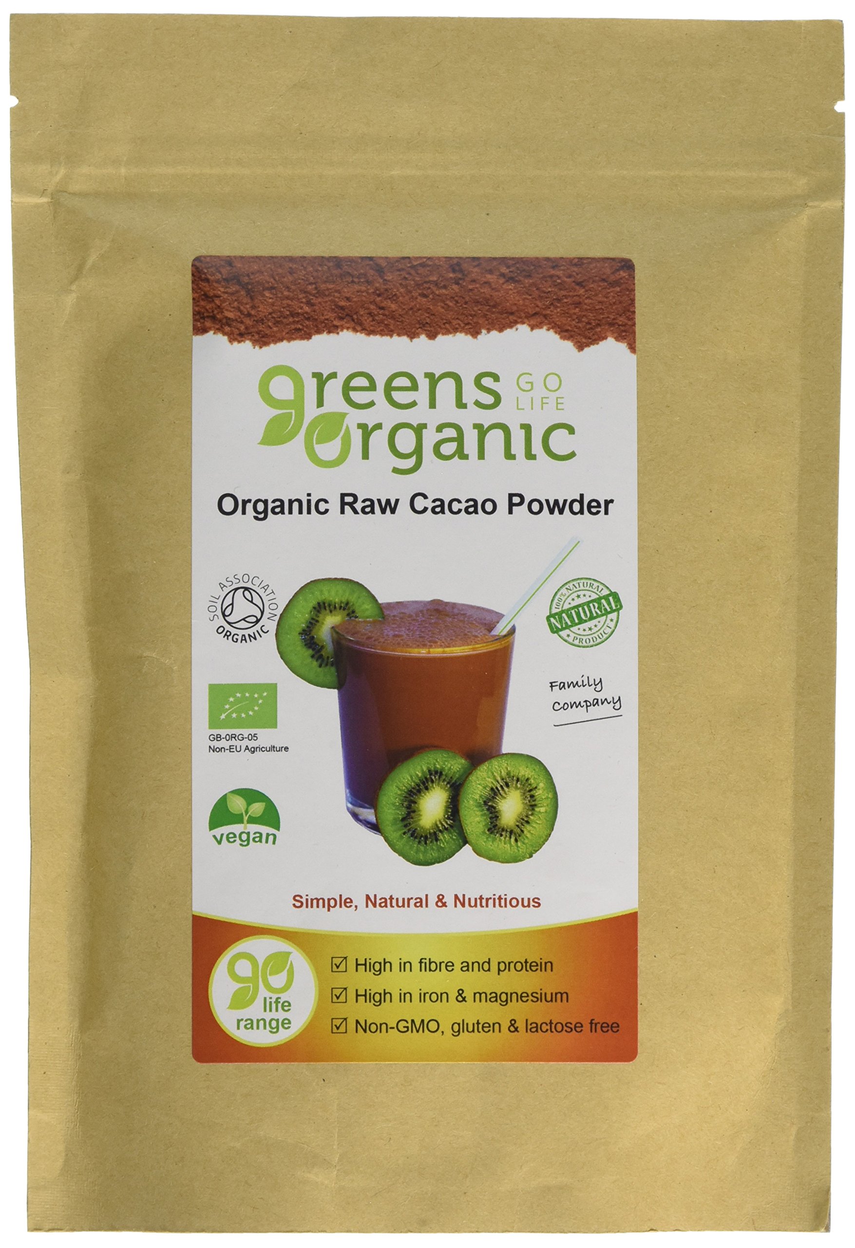 GOLDEN GREENS ORGANIC Organic Raw Cacao Powder 200g (PACK OF 1)