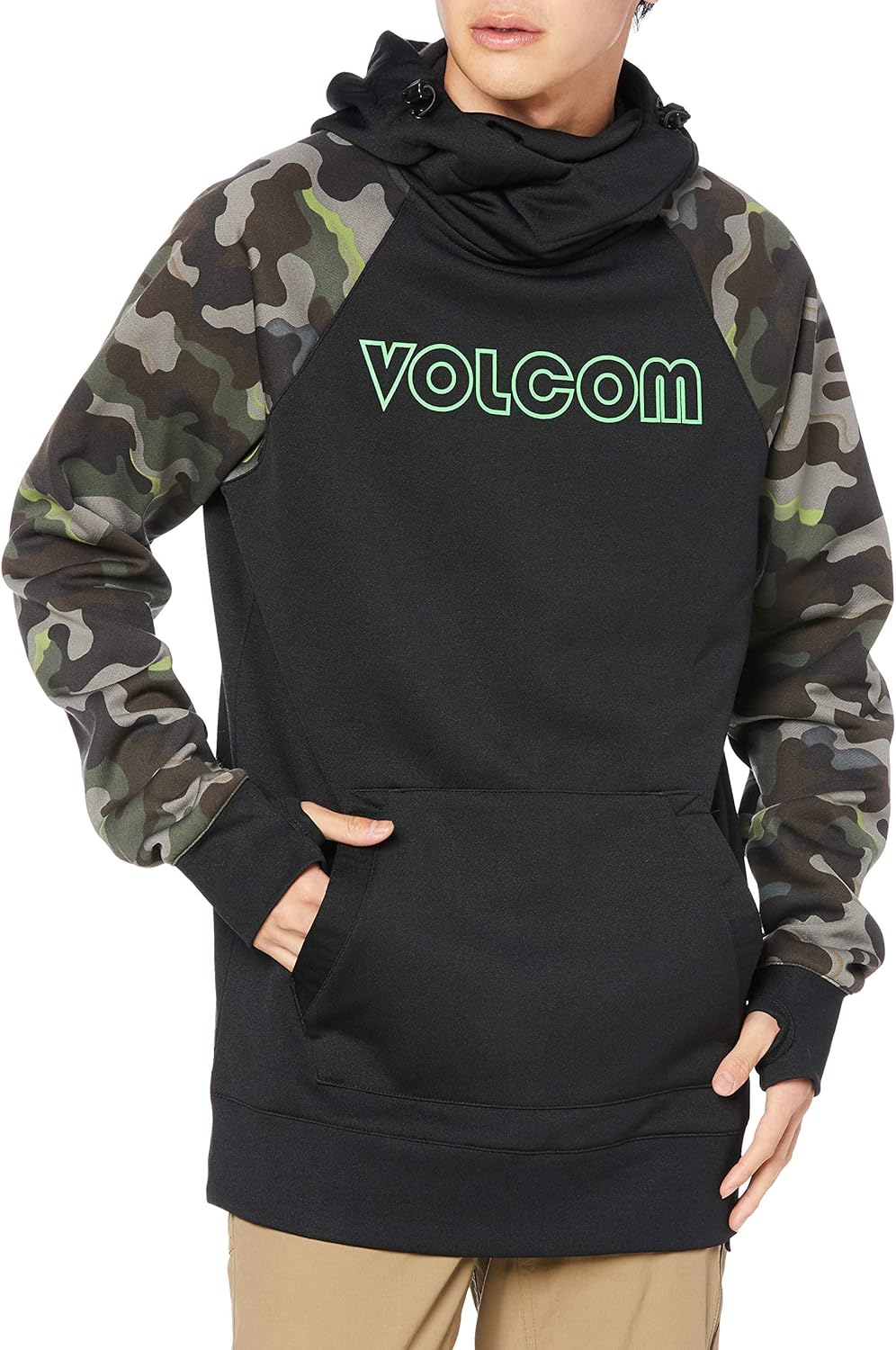 Volcom Men's Hydro Hooded Fleece Riding Hoodie: Clothing