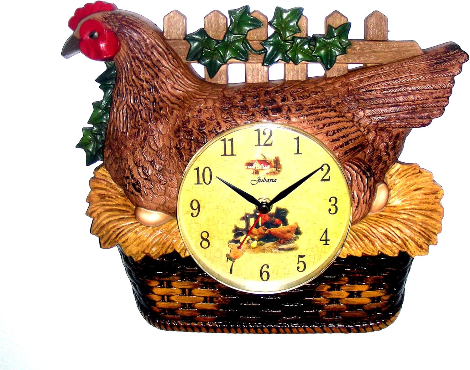 Hen Clock Hen Eggs Design Wall Clock Kitchen Clock Amazon.co.uk